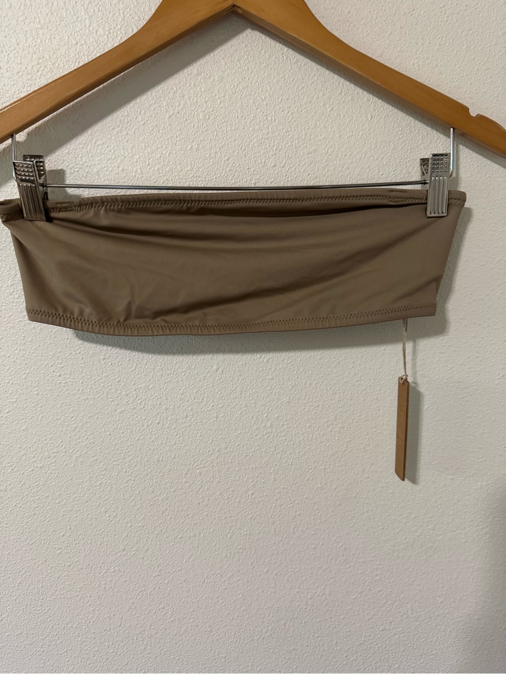 Skims Recycled Swim Bandeau Bikini Top Desert Brown Minimalist Resort NWT-M